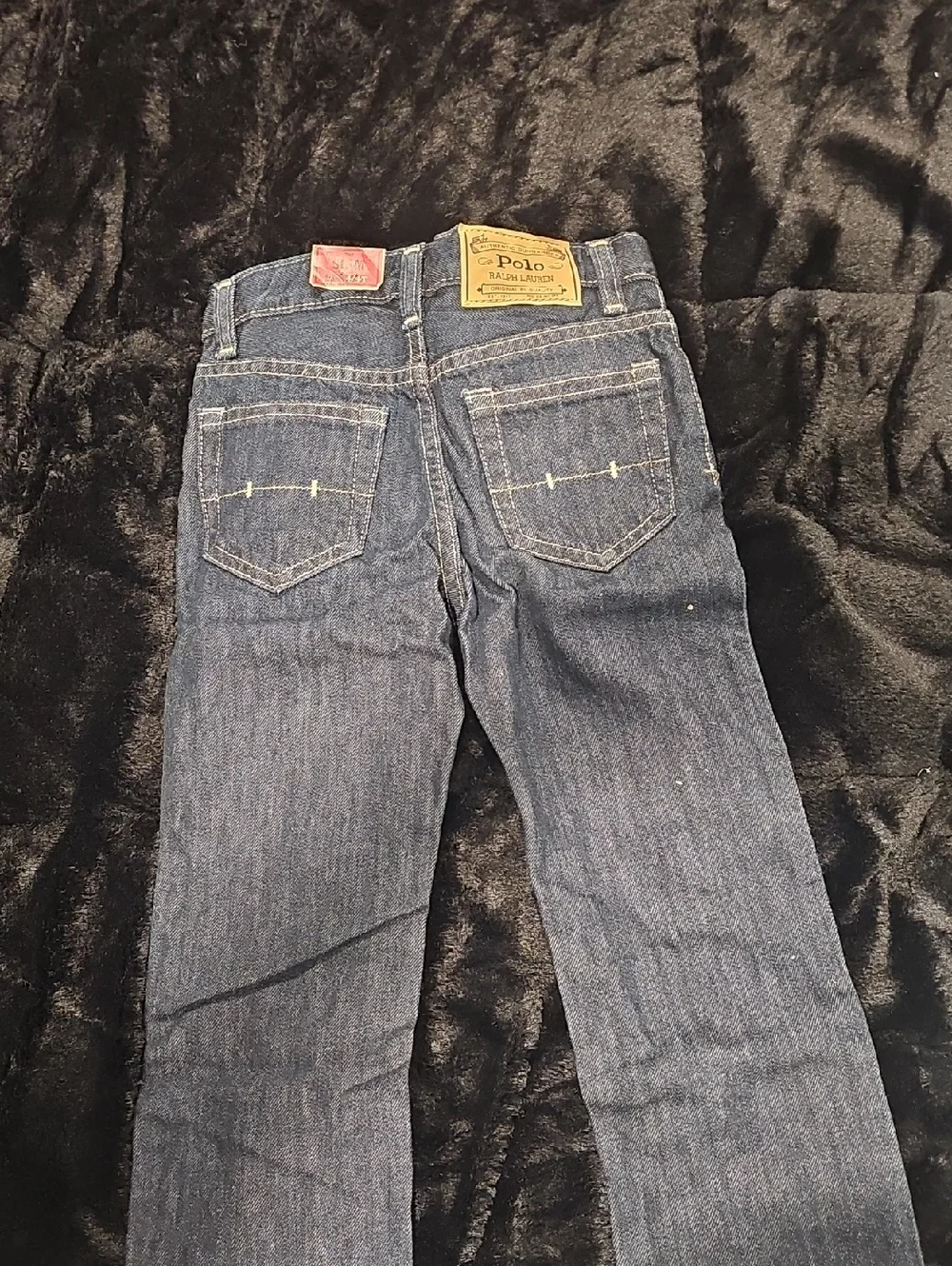 Ralph Lauren Straight-Leg Kids Boys Jeans in Dark Blue Denim
